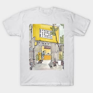 Tinyhouse Saigon (Ho Chi Minh City) Vietnam Watercolor Illustration T-Shirt